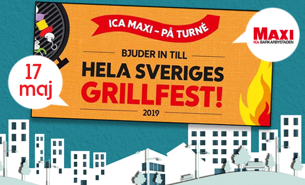 ICA Maxi har grillfest i Flottiljen köpkvarter